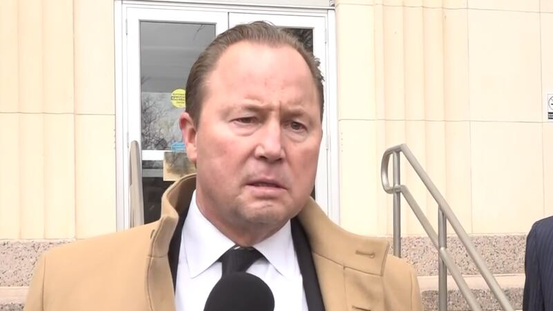 Bart Reagor outside the federal courthouse in Amarillo after his sentencing on March 10, 2022.