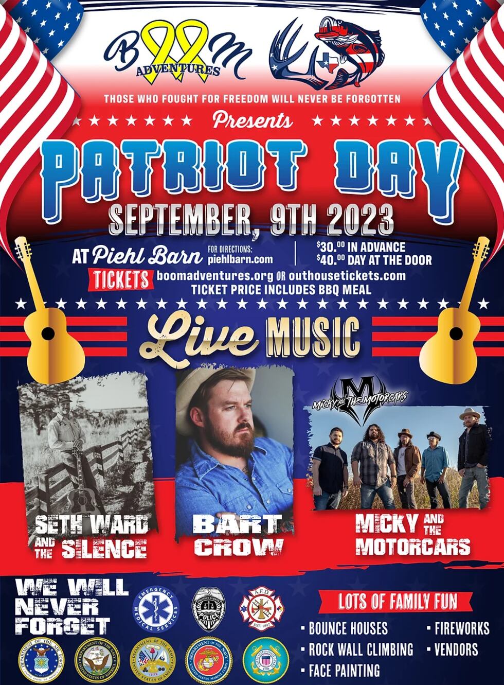 The Patriot Day celebration will take place this Saturday at Piehl Barn.