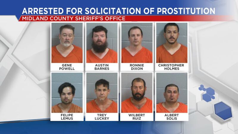 Eight arrested for solicitation of prostitution