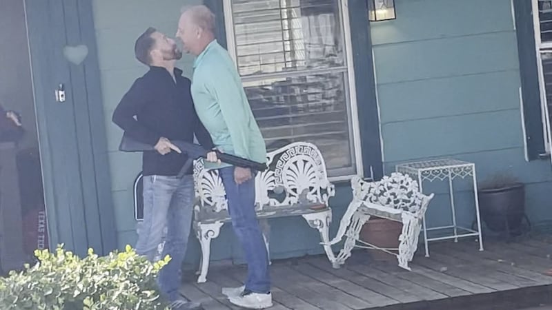 Still image from video released showing deadly confrontation between Kyle Carruth and Chad Read.