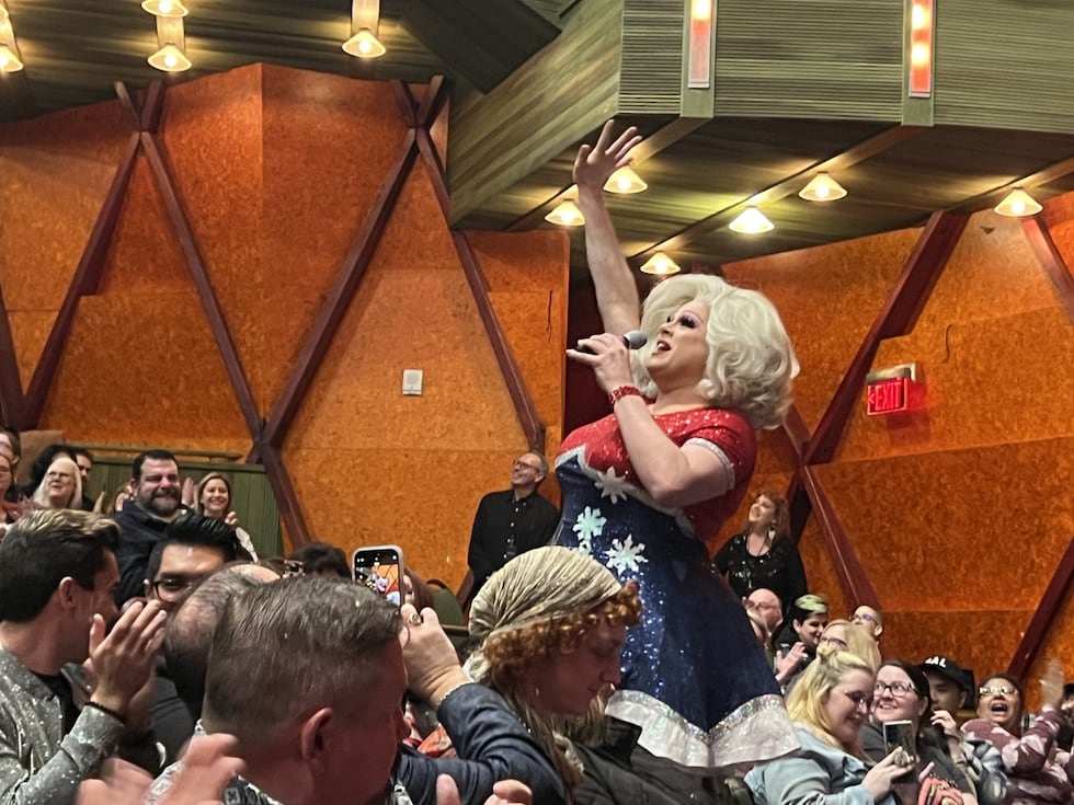 Protesters gathered at a drag show in Amarillo.