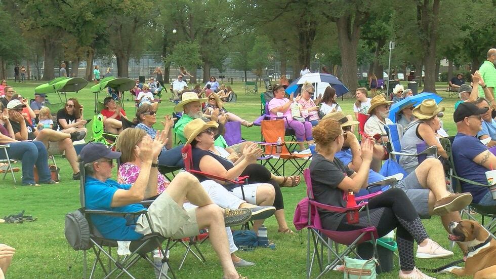 Memorial Park was packed Sunday afternoon for the make-up performance; Source: KFDA