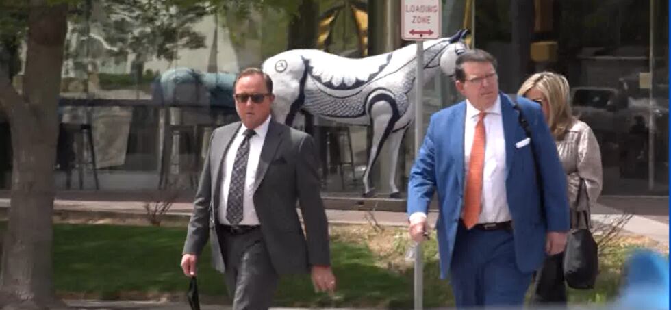 Bart Reagor arrives at Amarillo federal courthouse on April 26, 2021.