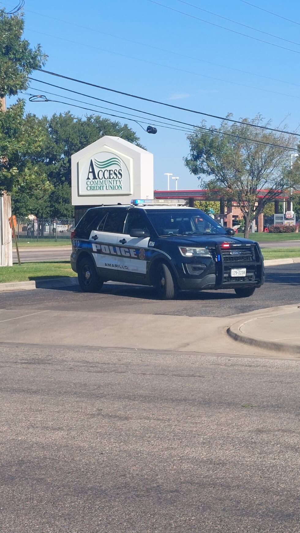 Amarillo police are investigating a bank robbery.